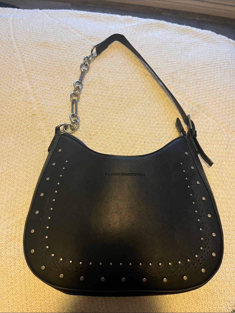 French Connection Black Purse with Silver Studs